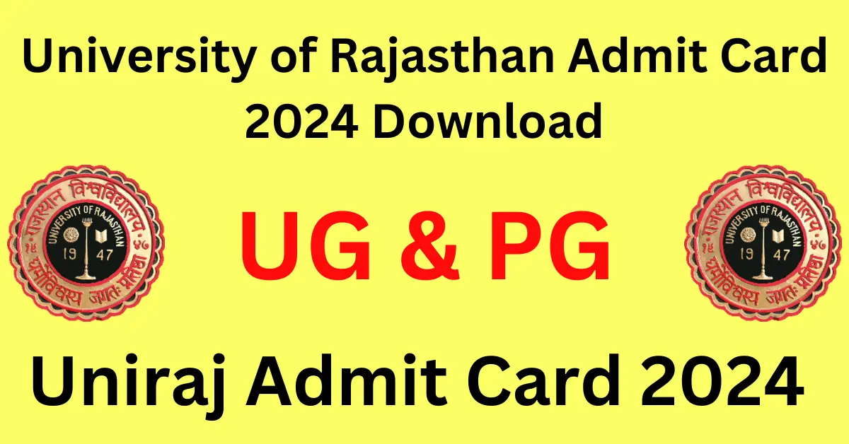 University of Rajasthan Admit Card 2024 Download